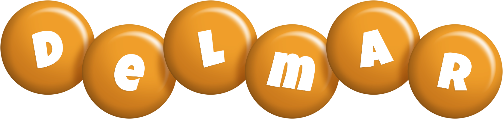 Delmar candy-orange logo