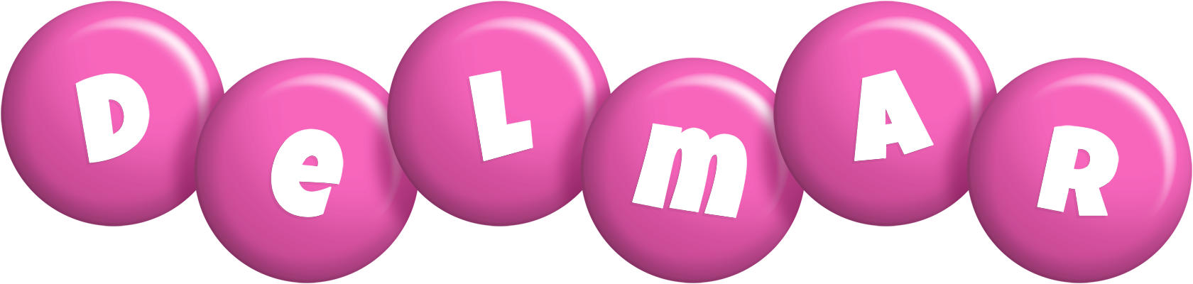 Delmar candy-pink logo