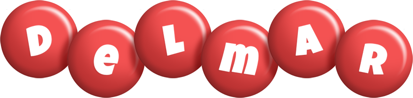 Delmar candy-red logo
