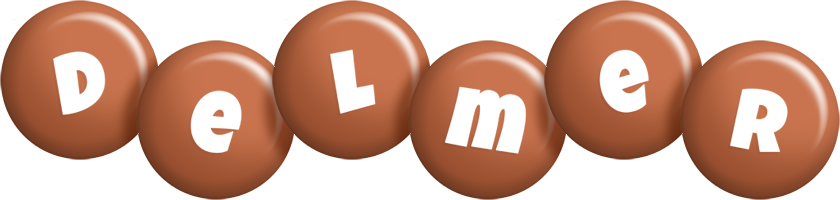 Delmer candy-brown logo