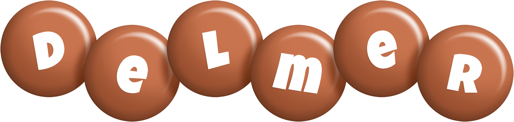 Delmer candy-brown logo
