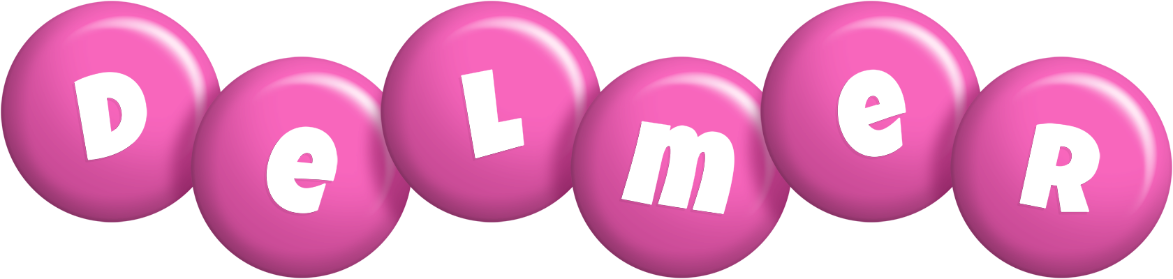Delmer candy-pink logo