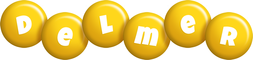 Delmer candy-yellow logo