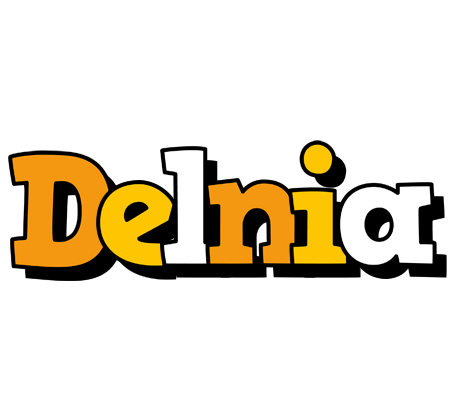Delnia cartoon logo