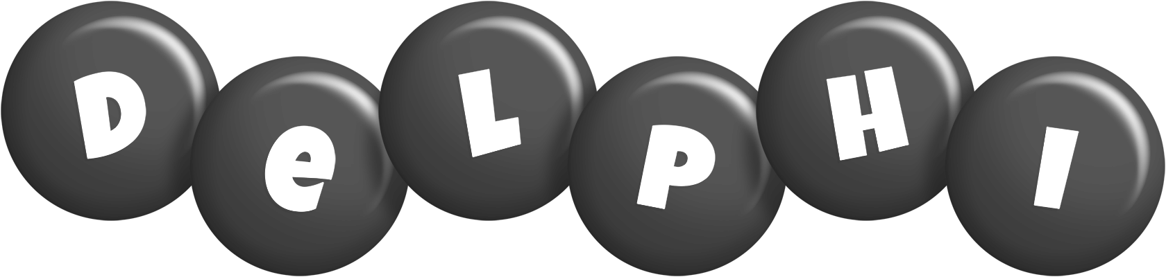 Delphi candy-black logo