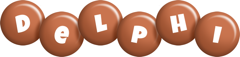 Delphi candy-brown logo