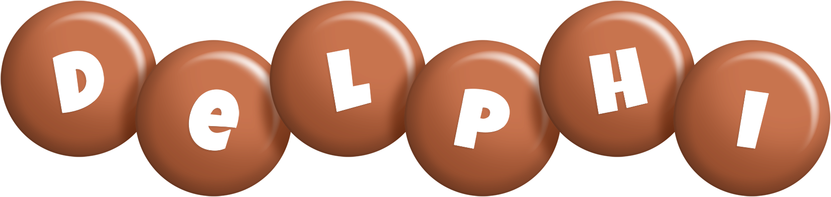 Delphi candy-brown logo