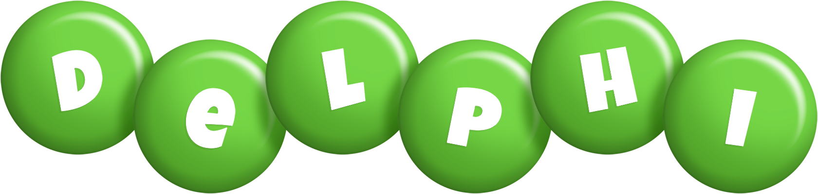 Delphi candy-green logo