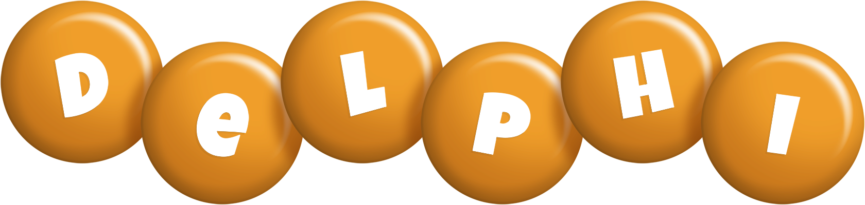 Delphi candy-orange logo