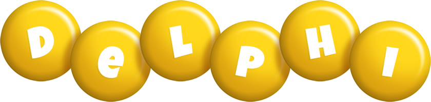 Delphi candy-yellow logo