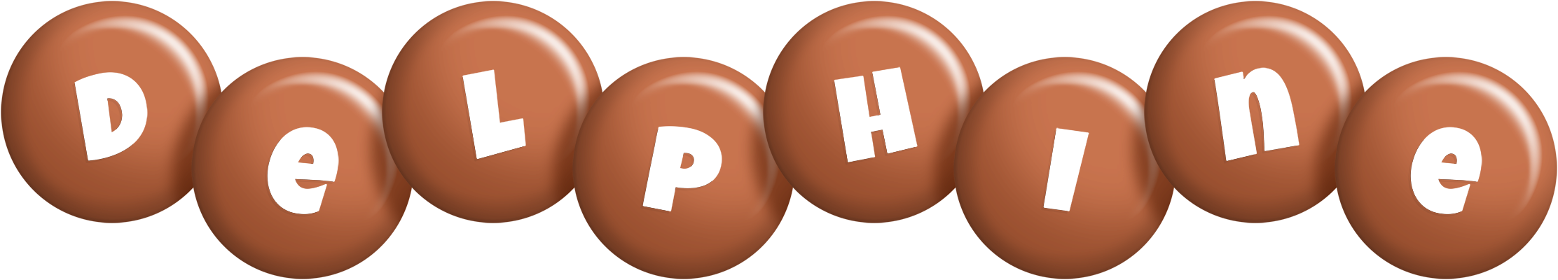 Delphine candy-brown logo