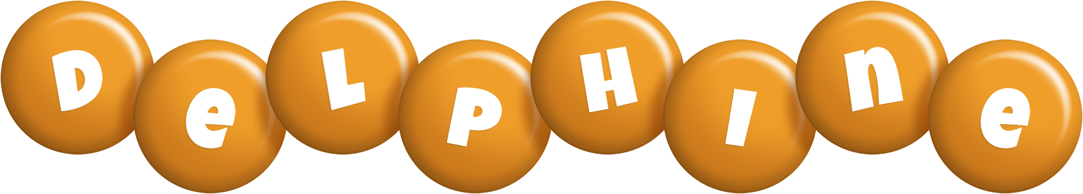 Delphine candy-orange logo