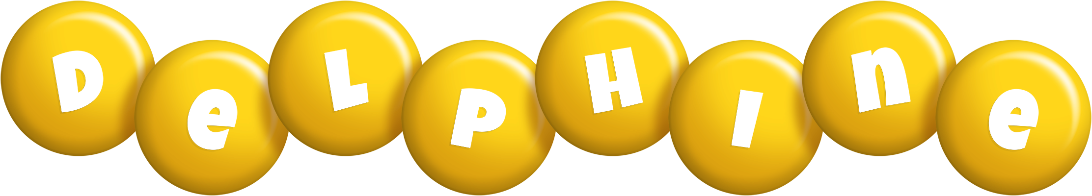 Delphine candy-yellow logo