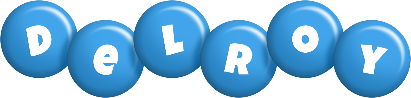 Delroy candy-blue logo