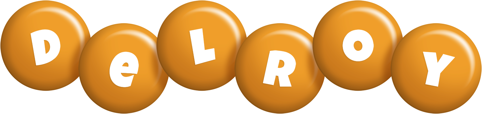 Delroy candy-orange logo