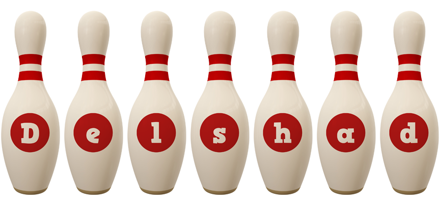 Delshad bowling-pin logo