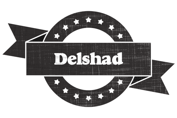 Delshad grunge logo