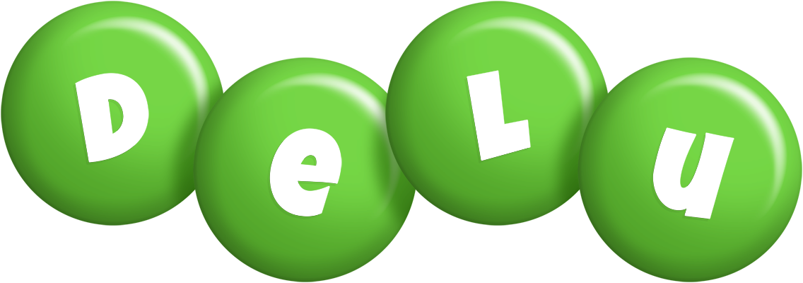 Delu candy-green logo
