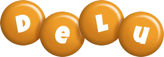 Delu candy-orange logo
