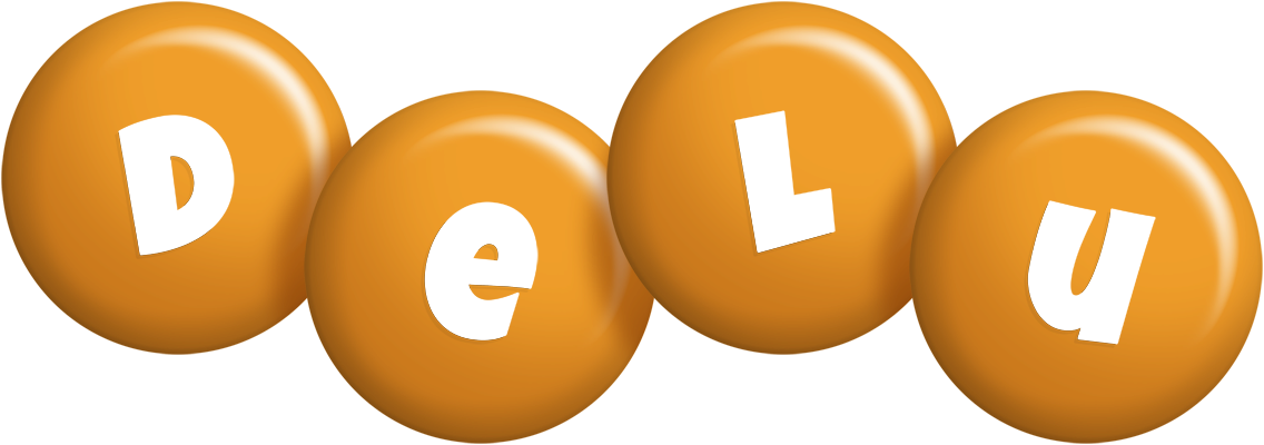 Delu candy-orange logo