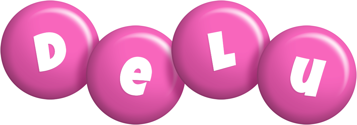 Delu candy-pink logo