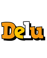 Delu cartoon logo