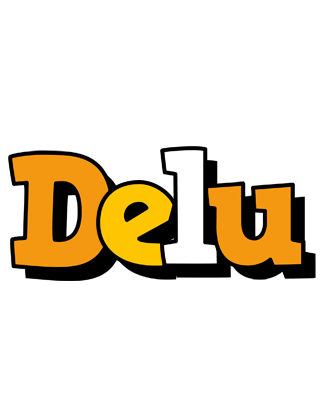 Delu cartoon logo