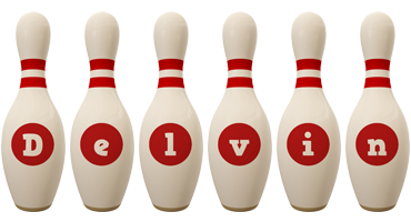 Delvin bowling-pin logo