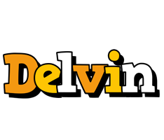 Delvin cartoon logo