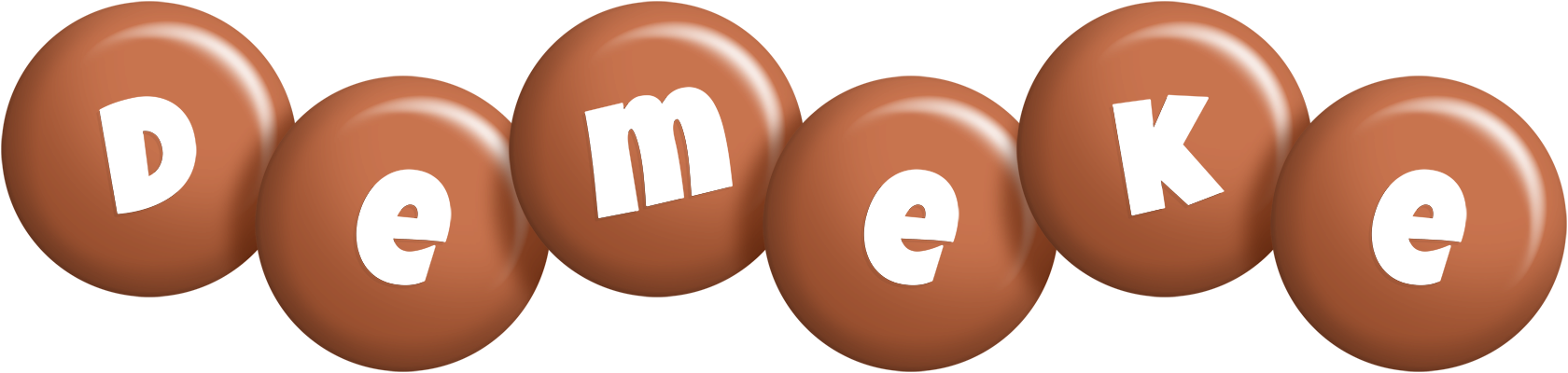 Demeke candy-brown logo