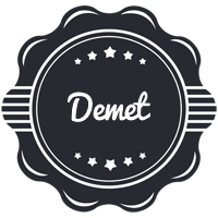 Demet badge logo