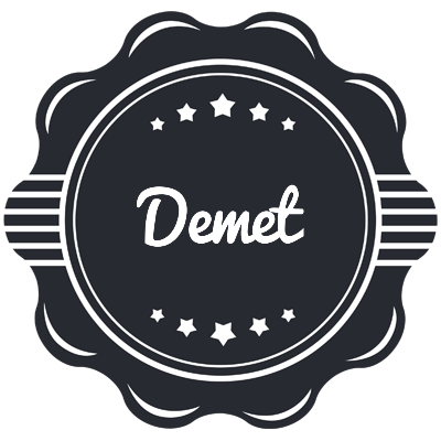 Demet badge logo