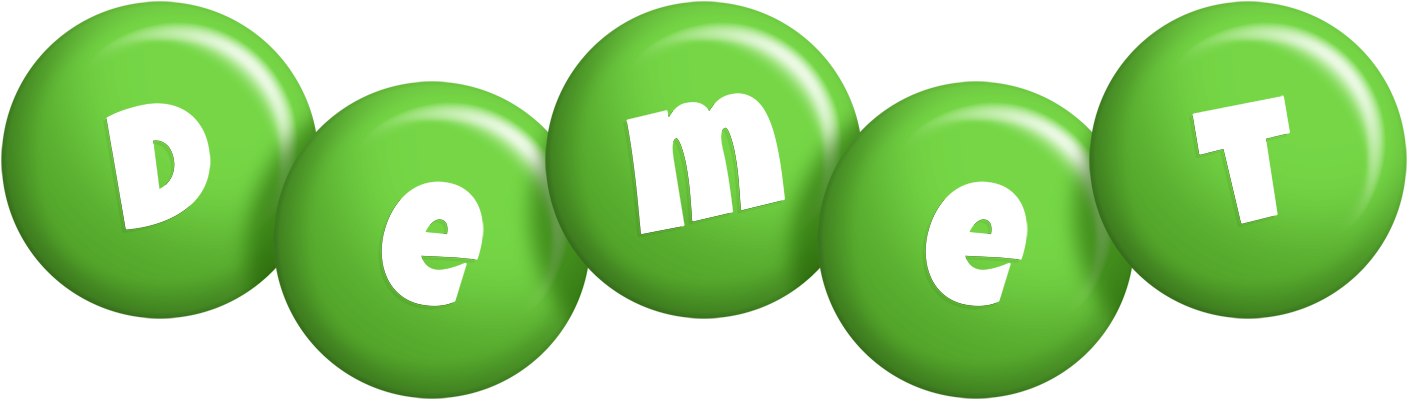 Demet candy-green logo