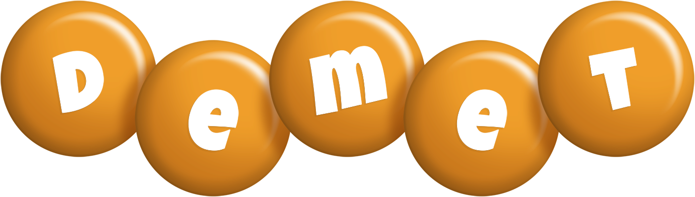 Demet candy-orange logo