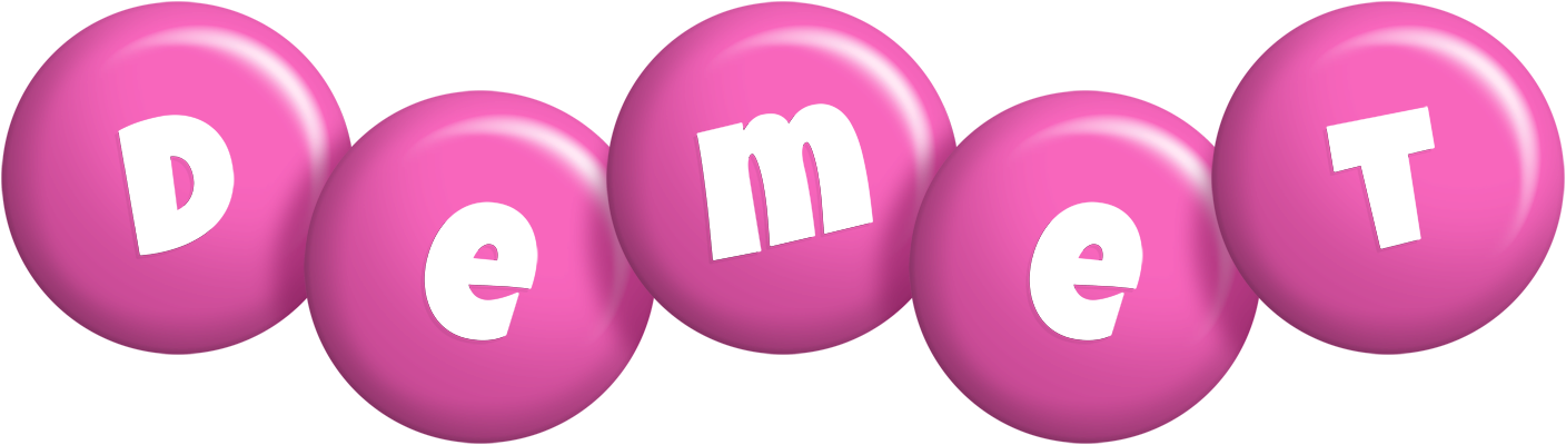 Demet candy-pink logo