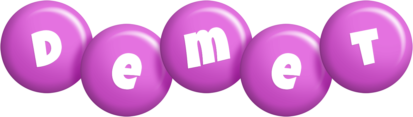 Demet candy-purple logo