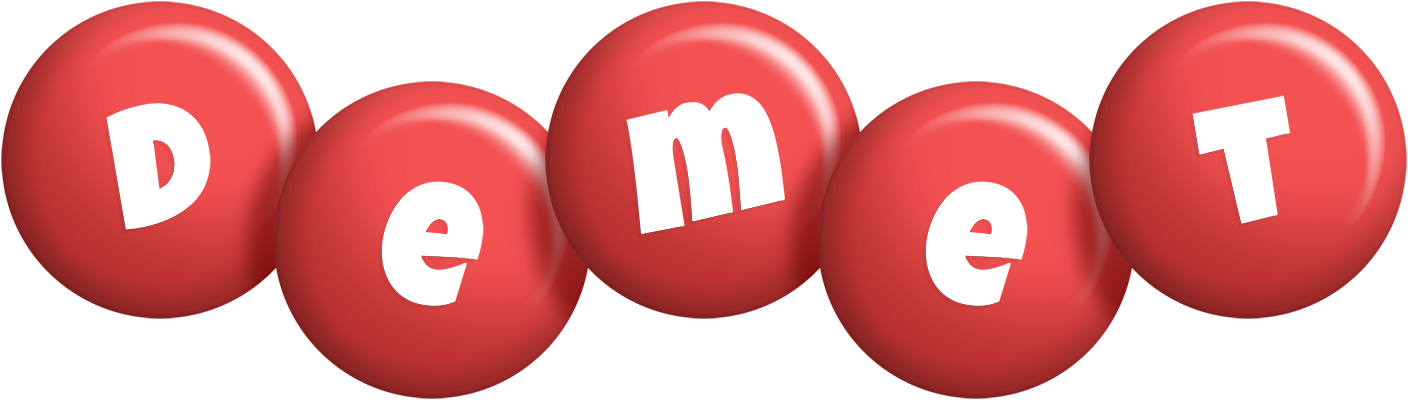 Demet candy-red logo