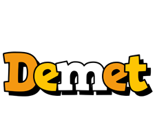 Demet cartoon logo