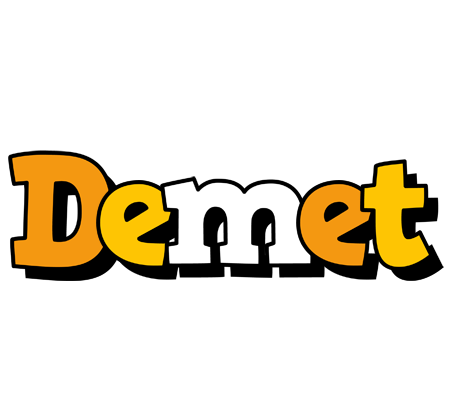 Demet cartoon logo