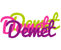 Demet flowers logo