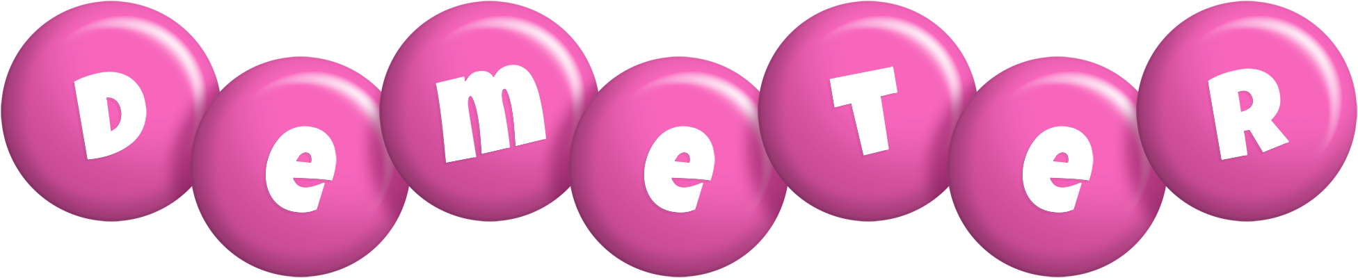 Demeter candy-pink logo