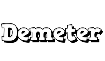 Demeter snowing logo