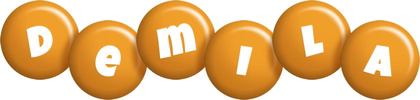 Demila candy-orange logo