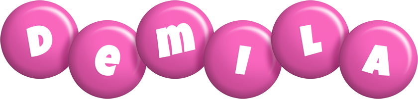 Demila candy-pink logo