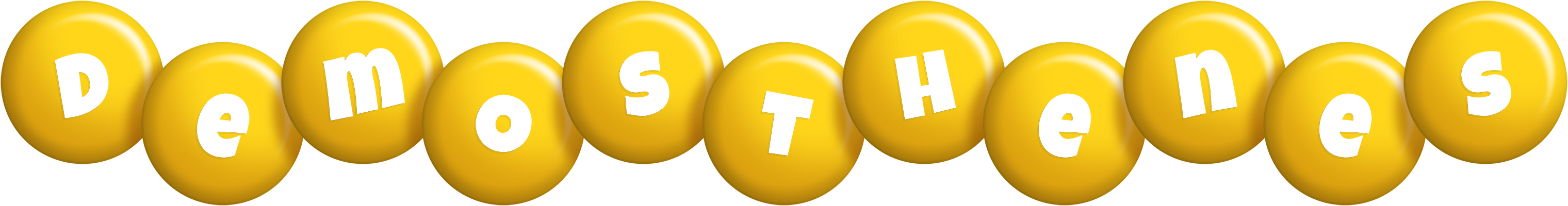Demosthenes candy-yellow logo