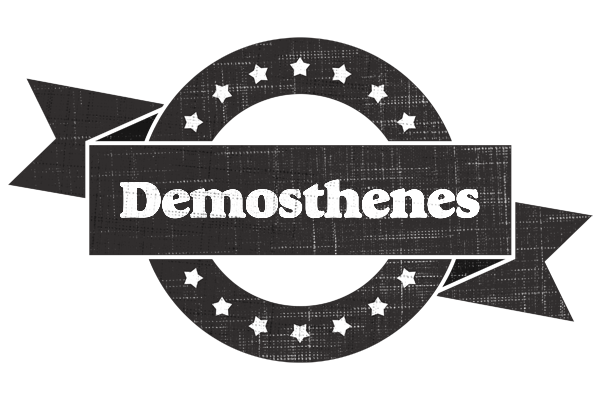 Demosthenes grunge logo