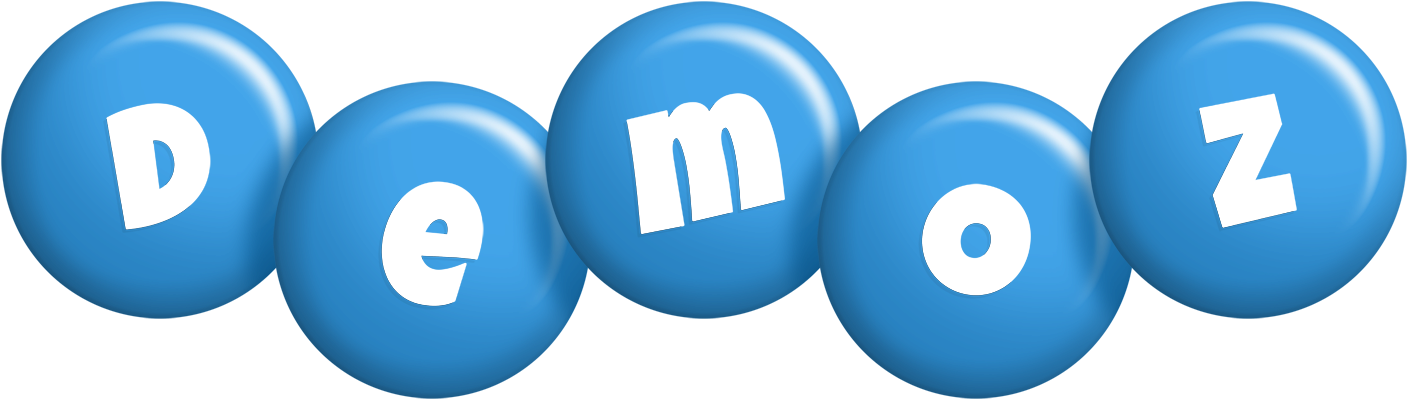 Demoz candy-blue logo