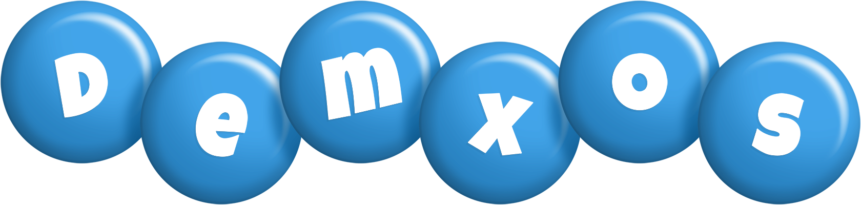 Demxos candy-blue logo