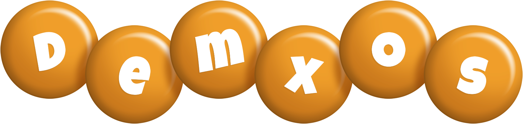 Demxos candy-orange logo
