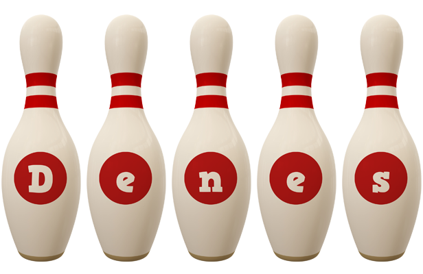 Denes bowling-pin logo